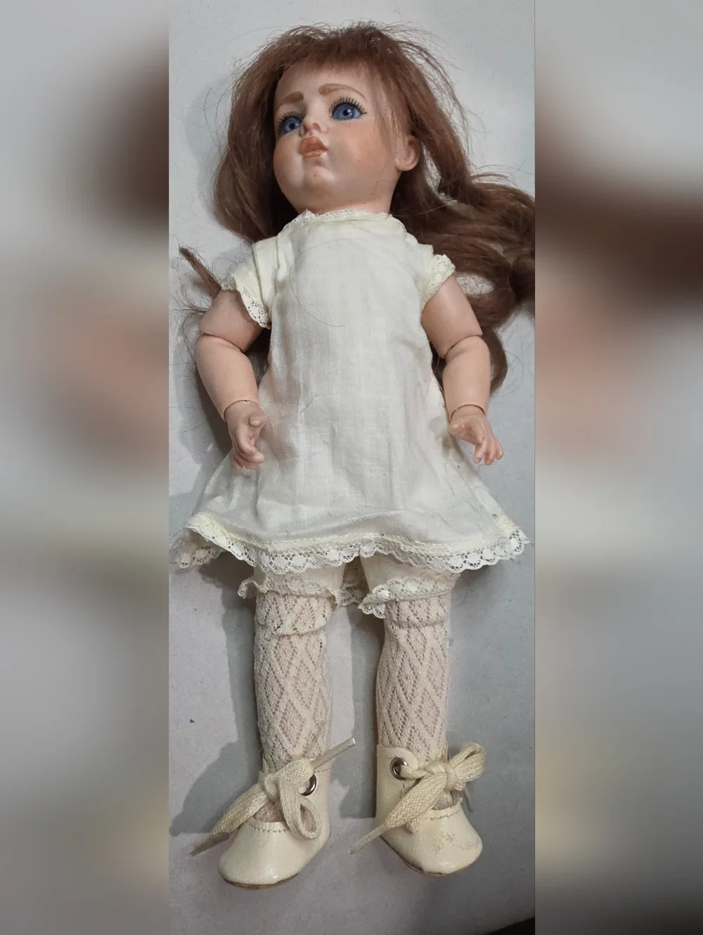 VINTAGE BRU JNE BERDINE FRENCH REPRODUCTION BISQUE DOLL COMES W/ ALL SHOWN - Picture 9 of 16